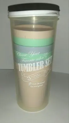 タンブラーセット 3色 蓋付き