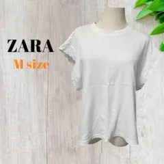【ZARA】ザラ（M）ホワイト　シンプル　シャツ　無地　レディース