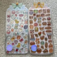 3Dリリーフクリスタルステッカー 2シートセット