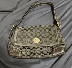 Coach グレー ブラック ショルダー　バッグ　bag #coach