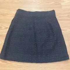 ZARA/ブラック/タイトスカート/XS/ツイード
