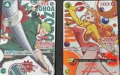 ワンピースカード ラウンドワン コラボ プロモ 2種セット ゾロ ナミ