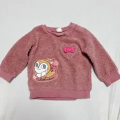 アンパンマン ドキンちゃん もこもこトレーナー 90 女の子 防寒 ピンク 長袖