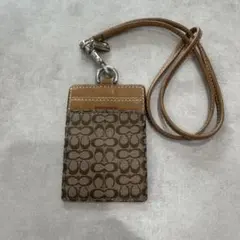 未使用　美品　COACH ブラウン IDカードホルダー