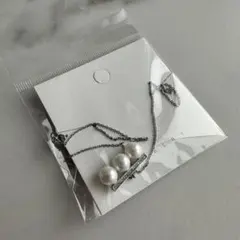 パールネックレスとピアスセット