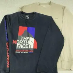 i958♪ ザノースフェイス　長袖Tシャツ2点セット　XL 黒、ベージュ