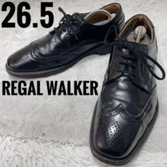リーガルウォーカー　ウイングチップ　ビジネスシューズ　外羽根　ブラック　レザー