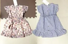 Dolcina 花柄シフォンワンピース 90cm ２枚セットのサムネイル