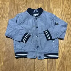 H&M キッズ スタジャン 104cm ネイビー