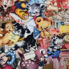 レトロアニマルセット　コラージュ素材　多め　ダイカット　ジャンクジャーナル