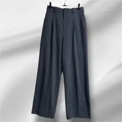 UNIQLO タックワイドパンツ グレー スラックス 460311 M