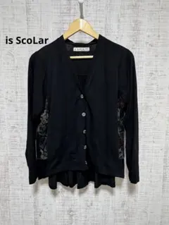 is ScoLar トランプ・花柄 チュール切替 異素材カーディガン　Mサイズのサムネイル