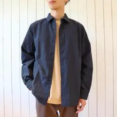 YAECA コンフォートシャツ ロング ネイビー Mサイズ