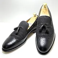 【極美品】POLPETTA ポルペッタ コンビ タッセルローファー 黒 41.5