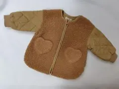 Biquette Club ハートポケット付きボアジャケット ブラウン80cm