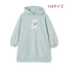 メゾピアノ新品新作タグ付き動物パーカ　カットワンピース110