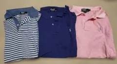 ポロラルフローレン ポロシャツ 3枚セット ピンク ブルー ボーダー