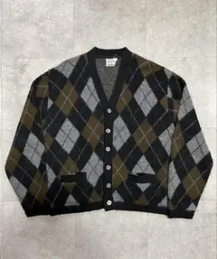 60s vintage ARENA アーガイル カーディガン モヘア ビンテージ