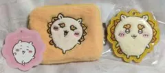 ちいかわ　ふわふわミニポーチ　もこもこサガラ刺繍キーホルダー シーサー　2点