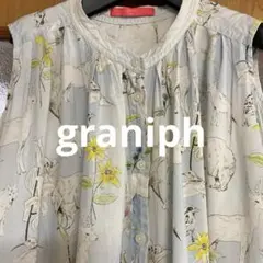 graniph☆グラニフ　ノースリーブワンピース　アニマル.フラワー総柄綿100のサムネイル