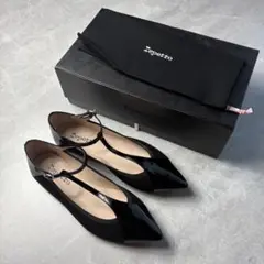 新品・未使用】Repetto パテントレザー ストラップパンプス エナメル