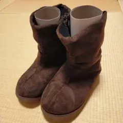 COMME CA ISM ブラウン スエード キッズブーツ　20センチ