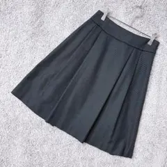 5818 リフレクト スカート 7号 ネイビー コットン 日本製 フレア 通勤のサムネイル