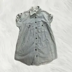 【セール】JILLSTUART 半袖デニムシャツ チュニック レディース M