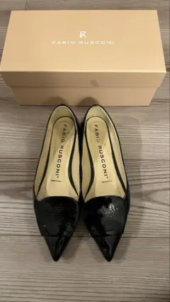FABIO RUSCONI ローヒールポインテッドトウパンプス　38サイズ