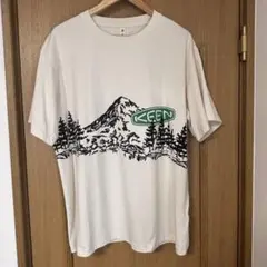 【専用】　KEEN Tシャツ 山岳プリント ホワイトのサムネイル