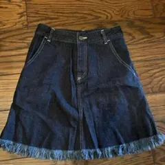 snidel フリンジ付きデニムスカート
