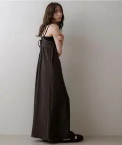 【値下げ】NOAHL キャミワンピース ダークブラウン Lサイズ