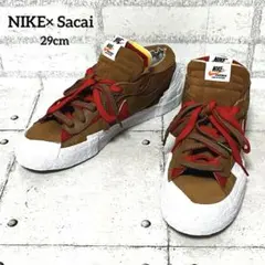未使用級【ナイキ】Sacai Blazer Low DD1877♡ブラウン29