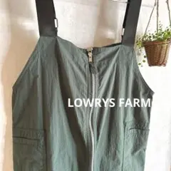 LOWRYS FARM オリーブグリーン ジッパー付きロングスカート