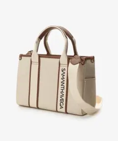 サマンサヴェガ　ロゴテープキャンバスハンドバッグ