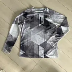 asics 幾何学模様 長袖シャツ Mサイズ