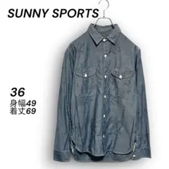 90s USA製 SUNNY SPORTS 総刺繍 シャンブレー ワークシャツのサムネイル