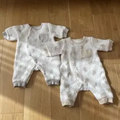 ベビークマ柄ロンパース2点セット