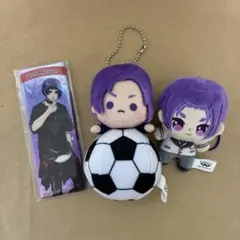 【匿名発送】ブルーロック　御影玲王　プライズまとめ売り　ぬいぐるみ　缶バッジ