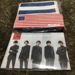 嵐ニッサンキャンペーンミニクリアファイル、フリースマフラー、2点