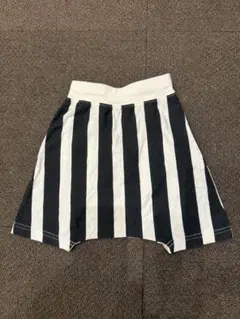 b.ROOM 黒と白のストライプ パンツ