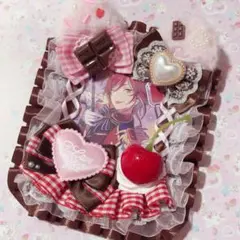 ホイップデコ トレカケース ピンク 赤 量産型 さくらんぼ バレンタイン