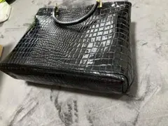 クロコダイル風トートバッグ ブラック