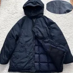 希少/Eddie Bauer ダウンジャケット 2WAY 90s ネイビー XL
