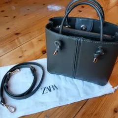 【美品】ZARA ザラ　ショルダーバッグ　カーキ