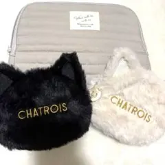 CHATROIS 猫耳ファーポーチ3点セット