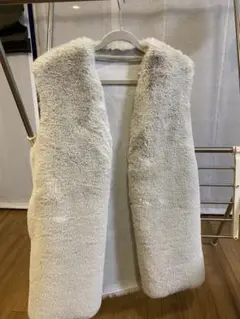 お値下げ✨【極美品】BEATRICE エコファー ジレ ベスト グレー　8