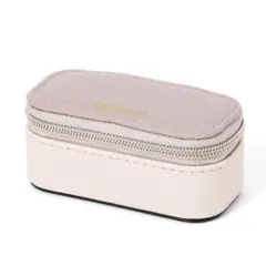 【新品未使用】バイカラー ミニトラベル ジュエリーボックス アイボリー