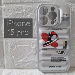 iPhone15 Pro スマホケース カバー シルバー ショルダーストラップ付のサムネイル