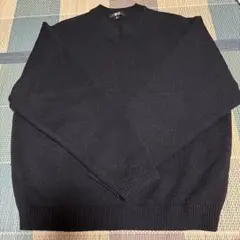 UNIQLO C リラックスVネックセーター 黒 Sサイズ ※縮みあり
